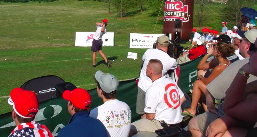 Jaacob Bowden won the 2003 Pinnacle Distance Challenge with a 381-yard televised drive