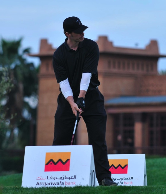 Jaacob Bowden tees off during a tour event held in Morocco in 2010